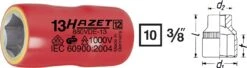 HAZET Steckschlüssel VDE 10mm 3/8 Zoll Außen-Sechskant-Tractionsprofil 7 880VDE-7
