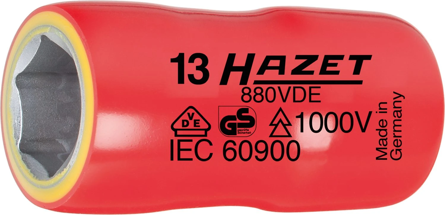 HAZET Steckschlüssel VDE 10mm 3/8 Zoll Außen-Sechskant-Tractionsprofil 6 880VDE-6 2 HAZET Steckschlüssel VDE 10mm 3/8 Zoll Außen-Sechskant-Tractionsprofil 6 880VDE-6 – Bild 2