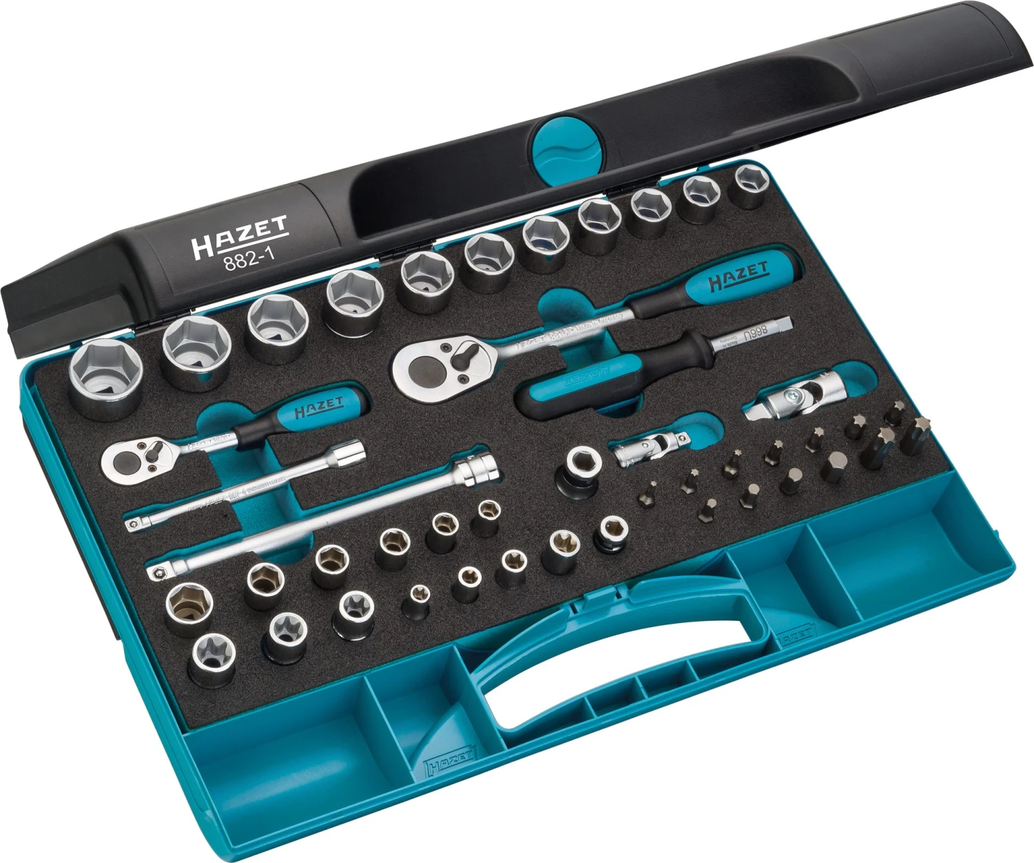 HAZET Steckschlüsselsatz Metrisch 5/16 Zoll 8mm 1/4 Zoll 6,3mm 3/8 Zoll 10mm 46tlg 882-1 1 HAZET Steckschlüsselsatz Metrisch 5/16 Zoll 8mm 1/4 Zoll 6,3mm 3/8 Zoll 10mm 46tlg 882-1