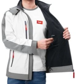 FLEX Akku Heizjacke Softshell TJ White Men -Werkzeug Günstiges Geschäft 9