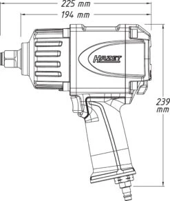 HAZET Schlagschrauber 1800 Nm 20mm 3/4 Zoll Hochleistungs-Doppelhammer-Schlagwerk 9013MG -Werkzeug Günstiges Geschäft 9013mg 23skizze