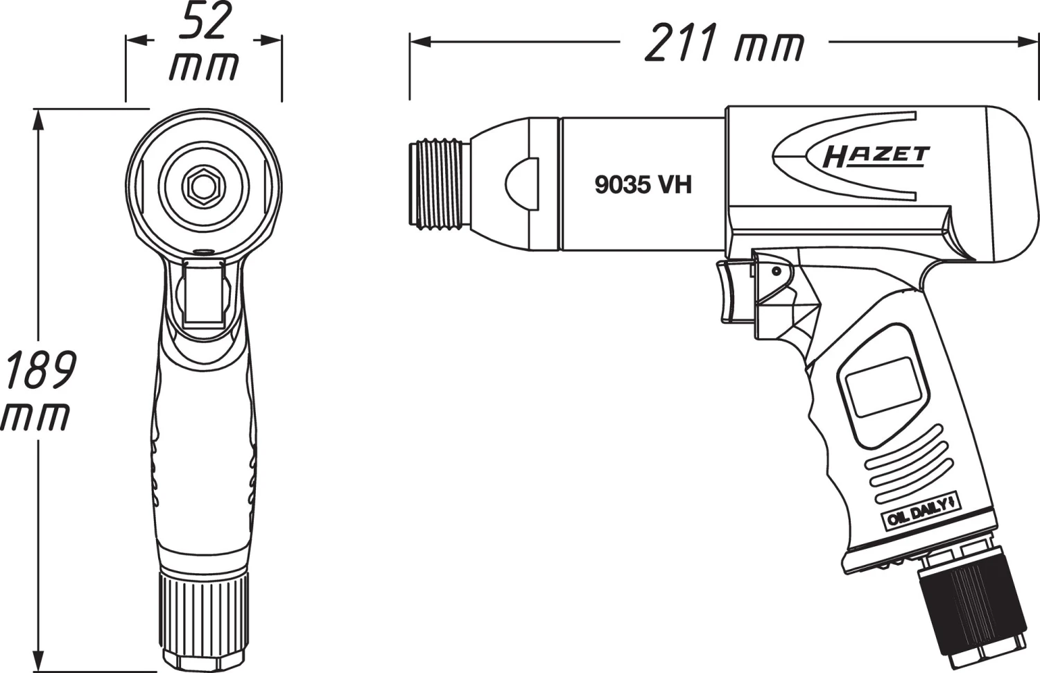 HAZET Meißel-Hammer Satz 6-teilig 9035H/6 3 HAZET Meißel-Hammer Satz 6-teilig 9035H/6 – Bild 3