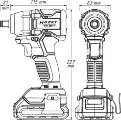 HAZET Mini Akku-Schlagschrauber-Satz 18 V 270 Nm Vierkant 12,5mm 1/2 Zoll 4-teilig 9212M-1/4 -Werkzeug Günstiges Geschäft 9212m 23skizzeWxIDbkP8q7dK1
