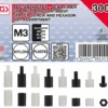 BGS Abstandhalter-Schrauben Und Sechskant-Muttern-Sortiment | Nylon | 300-tlg. – 9402