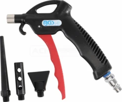 BGS Druckluft-Ausblaspistole | Mit 3 Aufsätzen – 9413