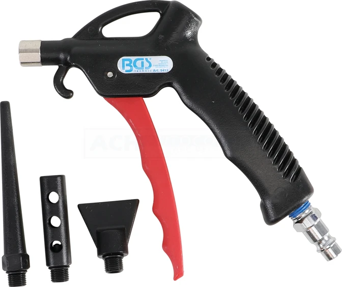 BGS Druckluft-Ausblaspistole | Mit 3 Aufsätzen – 9413 1 BGS Druckluft-Ausblaspistole | Mit 3 Aufsätzen – 9413