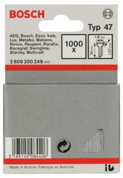 Bosch Tackernagel Typ 47 1,8 X 1,27 X 30 Mm 1000er-Pack 2609200249