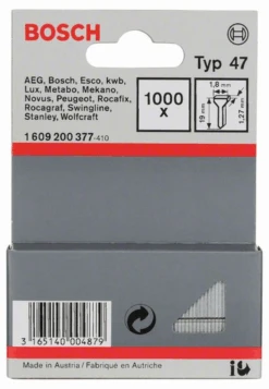 Bosch Tackernagel Typ 47 1,8 X 1,27 X 19 Mm 1000er-Pack 1609200377