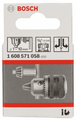 Bosch Zahnkranzbohrfutter Bis 10 Mm 1 - 10 Mm 3/8" - 24 Für Rechts-/Linkslauf 1608571058