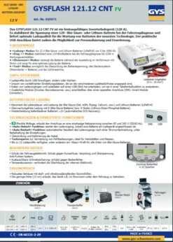 GYS Ladegerät Promopack GYSFLASH 121.12 CNT 3 - 068148 -Werkzeug Günstiges Geschäft TM 026971