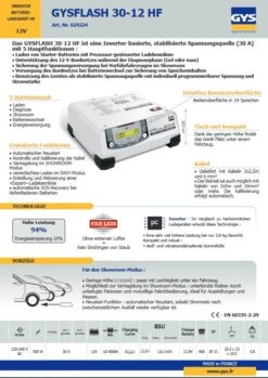 GYS Inverterladegerät GYSFLASH 30.12 HF - 029224 10 GYS Inverterladegerät GYSFLASH 30.12 HF - 029224 -Werkzeug Günstiges Geschäft TM 029224
