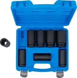 BGS Kraft-Steckschlüssel-Einsatz-Satz, Extra Tief | 20 Mm (3/4") | SW 22 - 38 Mm | 8-tlg. – 5241 -Werkzeug Günstiges Geschäft bgs 5241 003