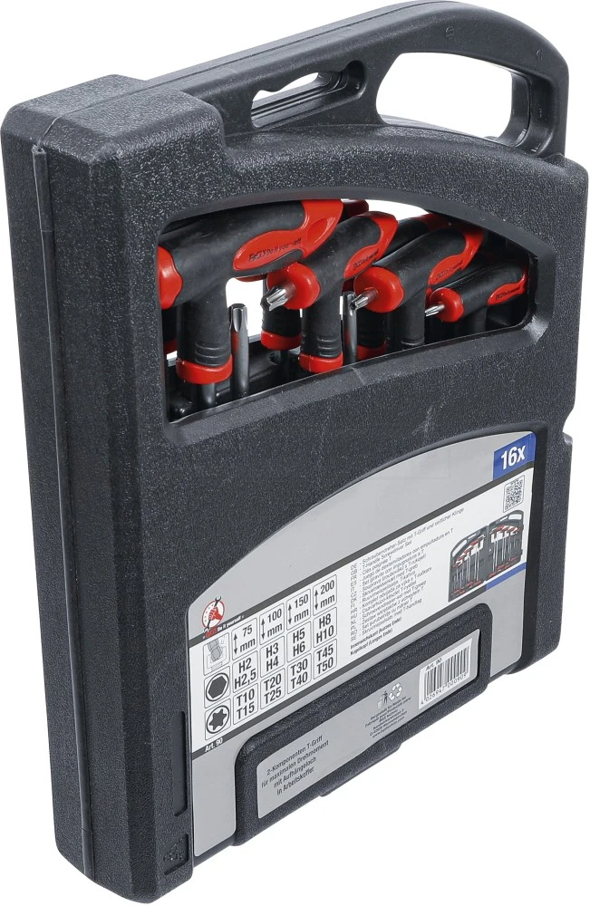 BGS DIY Schraubendreher-Satz Mit T-Griff Und Seitlicher Klinge | Innensechskant/T-Profil (für Torx) | 16-tlg. – 90 4 BGS DIY Schraubendreher-Satz Mit T-Griff Und Seitlicher Klinge | Innensechskant/T-Profil (für Torx) | 16-tlg. – 90 – Bild 4