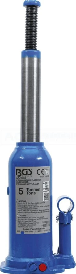 BGS Hydraulischer Flaschen-Wagenheber | 5 T – 9883 -Werkzeug Günstiges Geschäft bgs 9883 003