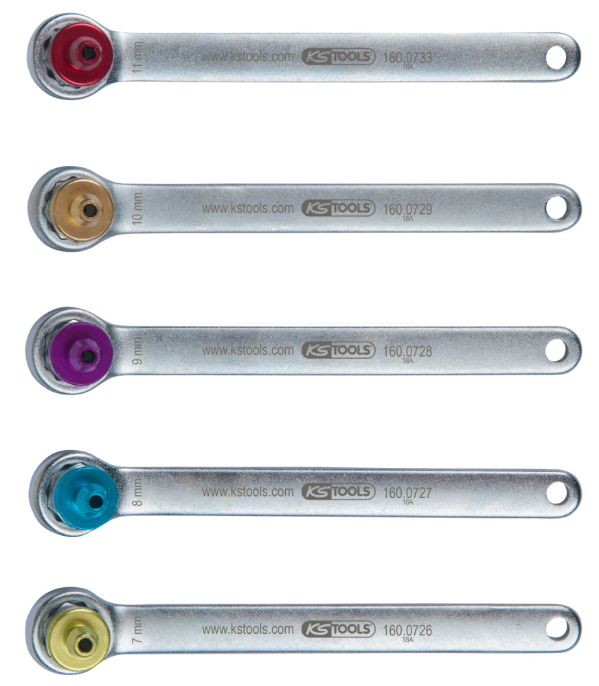 KS Tools Bremsen-Entlüftungsschlüssel-Satz, 6-tlg. - 160.0725 4 KS Tools Bremsen-Entlüftungsschlüssel-Satz, 6-tlg. - 160.0725 – Bild 4
