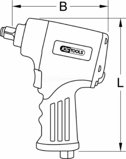 KS Tools 1/2" MiniMONSTER Xtremelight Hochleistungs-Druckluft-Schlagschrauber 1.390 Nm Mit Schutzhülle Und Geräusch-Reduzier-Schlauch - 515.1155 -Werkzeug Günstiges Geschäft kstools 515 1155 008