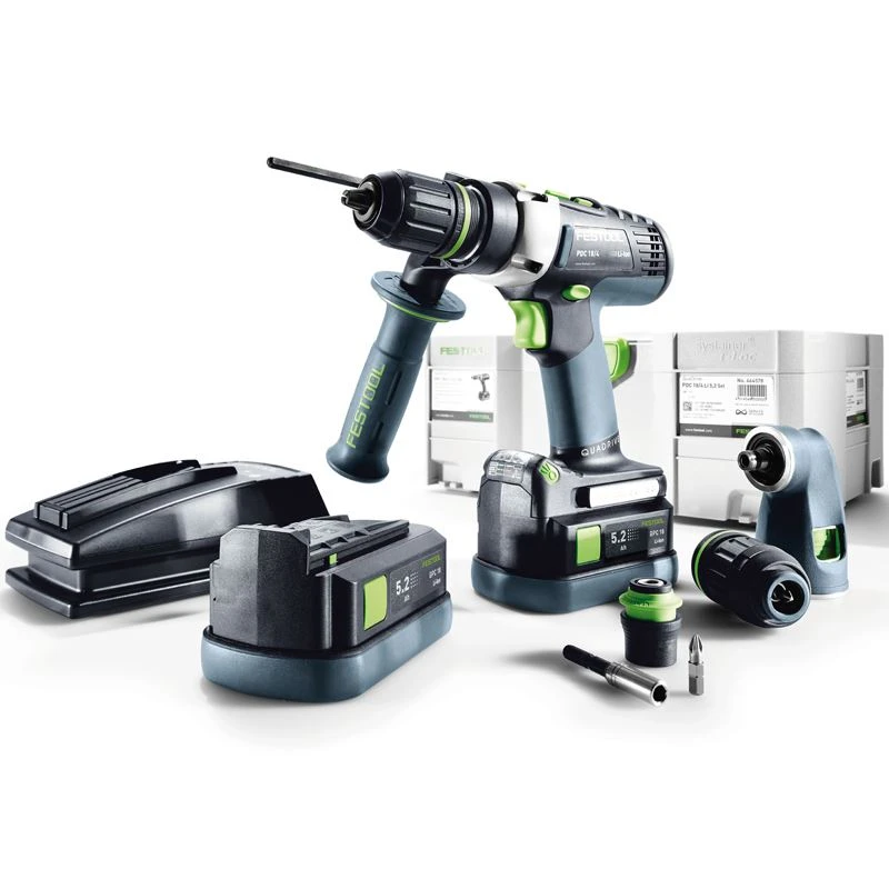 FESTOOL Akku-Schlagbohrschrauber QUADRIVE PDC 18/4 18-4 Li 5,2 Set Jetzt 575606 1 FESTOOL Akku-Schlagbohrschrauber QUADRIVE PDC 18/4 18-4 Li 5,2 Set Jetzt 575606