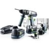 FESTOOL Akku-Schlagbohrschrauber QUADRIVE PDC 18/4 18-4 Li 5,2 Set XL